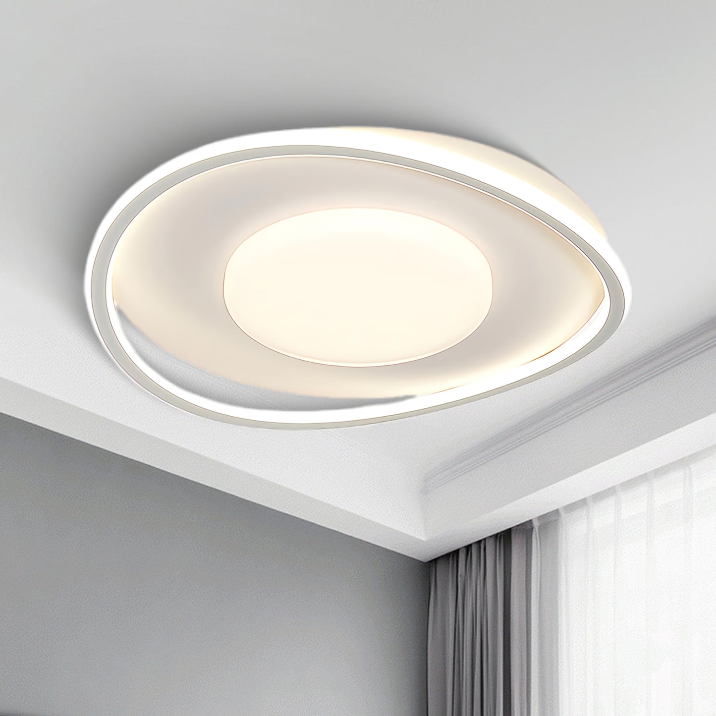 Geometry LED Minimalist Metal Ceiling Light