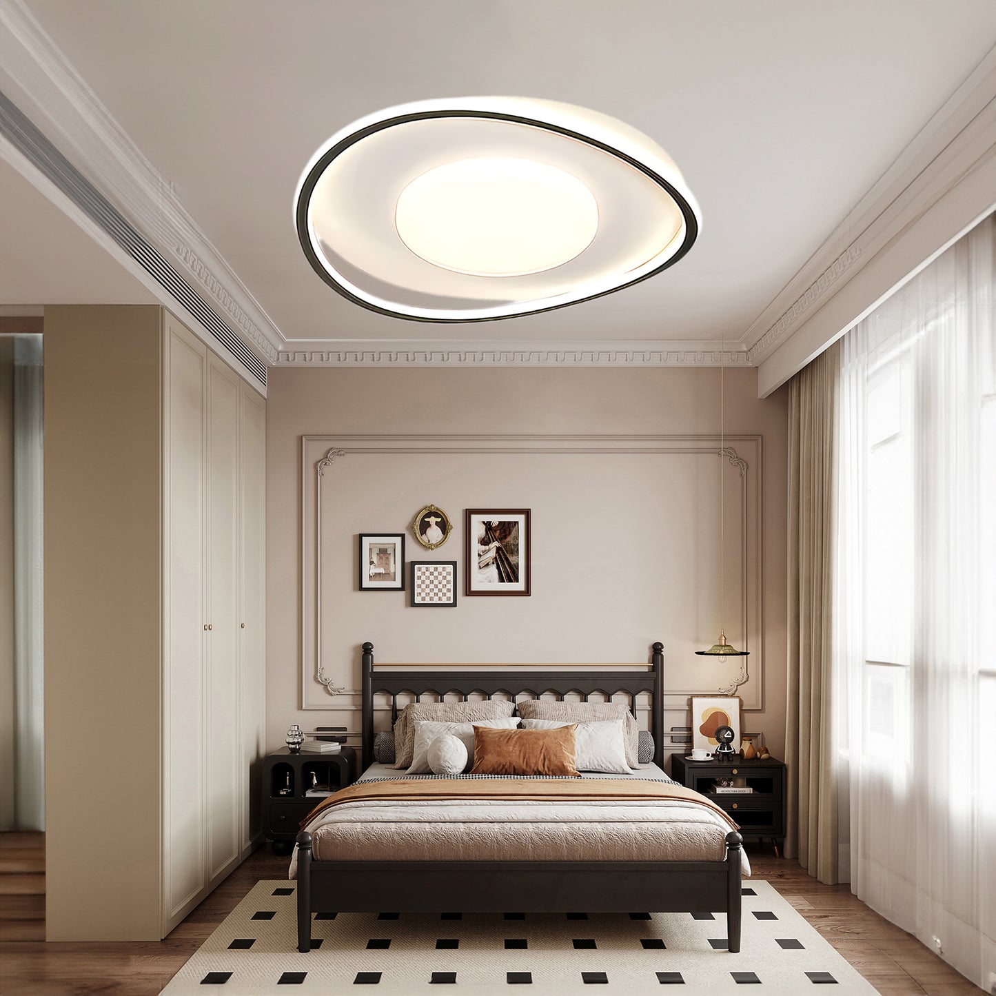 Geometry LED Minimalist Metal Ceiling Light