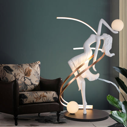 Misha Goddess Statue Modern Crystal Floor Lamp