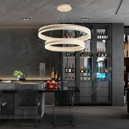 Circle LED Modern Aluminum Chandelier