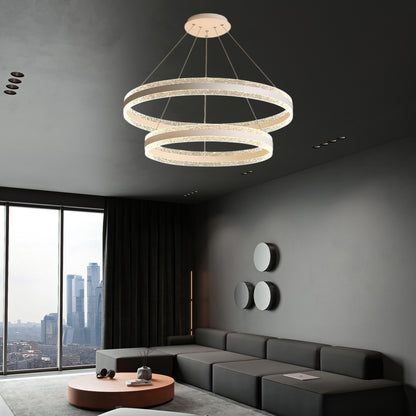 Circle LED Modern Aluminum Chandelier