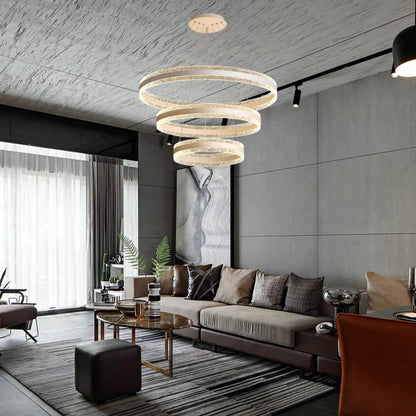 Circle LED Modern Aluminum Chandelier