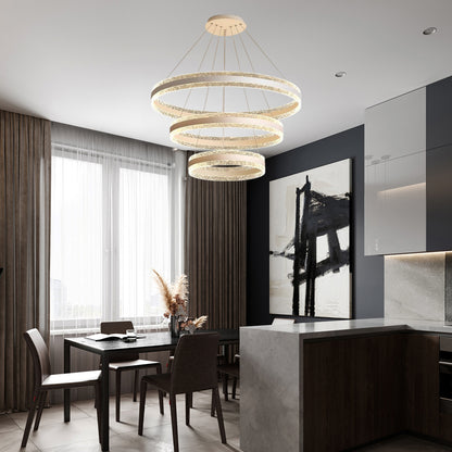 Circle LED Modern Aluminum Chandelier