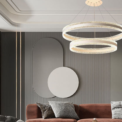 Circle LED Modern Aluminum Chandelier