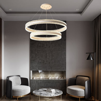 Circle LED Modern Aluminum Chandelier