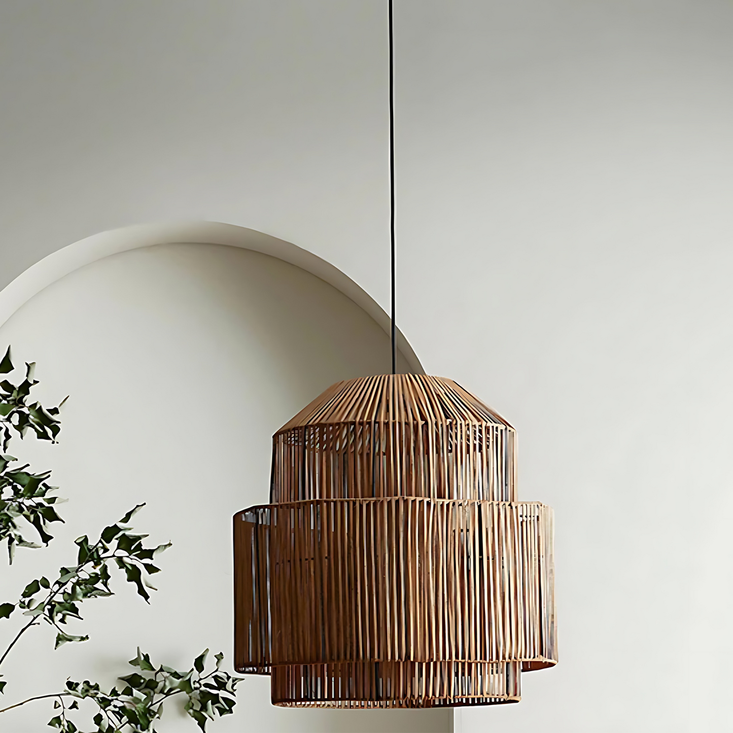 Modern Rattan Lunch Pendant Lamp