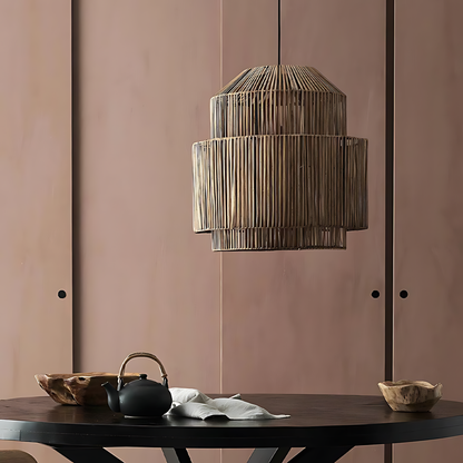 Modern Rattan Lunch Pendant Lamp