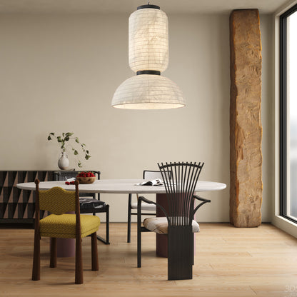 Modern Silk Contemporary Metal Pendant Light