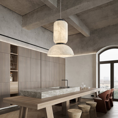 Modern Silk Contemporary Metal Pendant Light