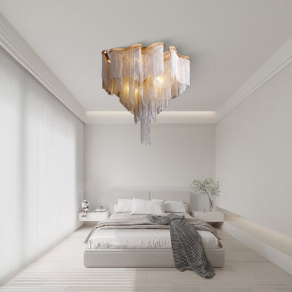 Modern Tassel Luxury Metal Ceiling Lamp