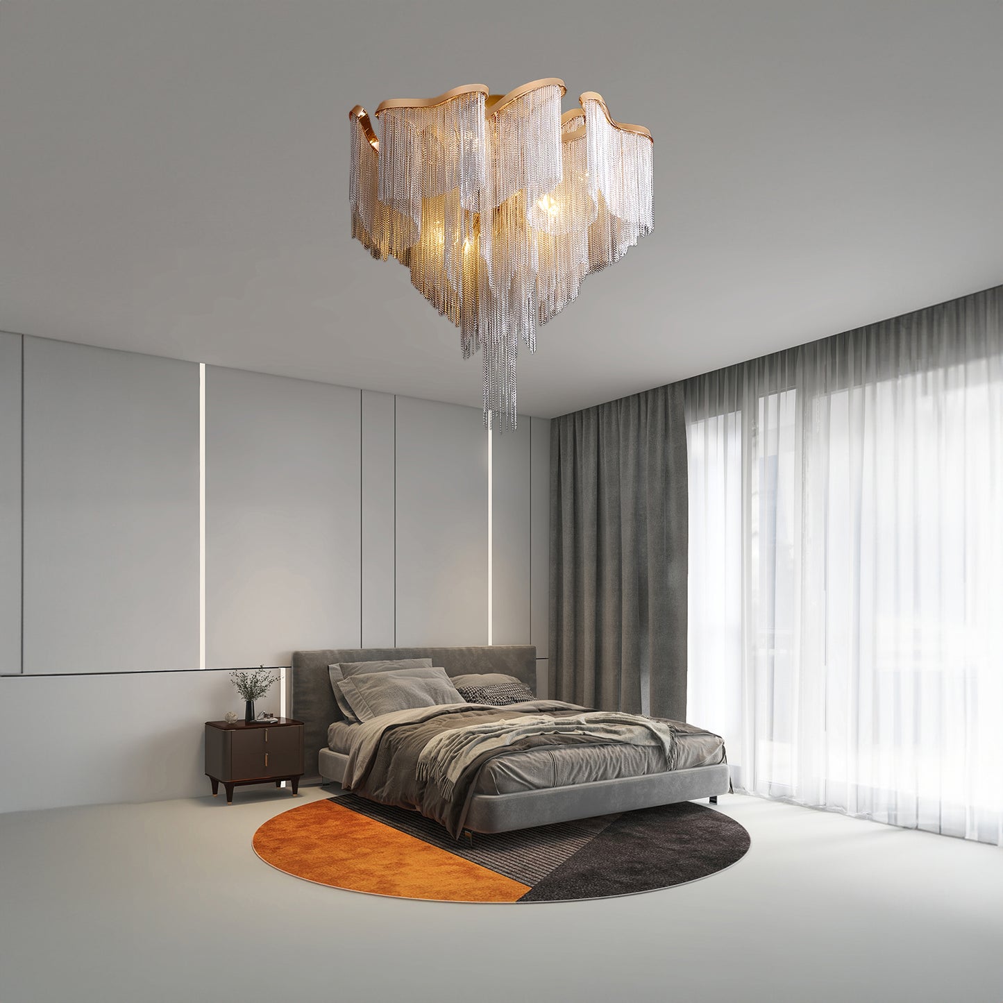 Modern Tassel Luxury Metal Ceiling Lamp