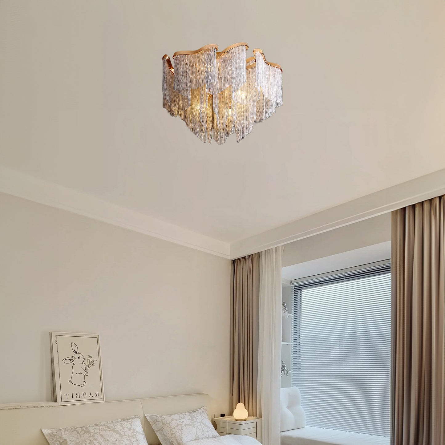 Modern Tassel Luxury Metal Ceiling Lamp