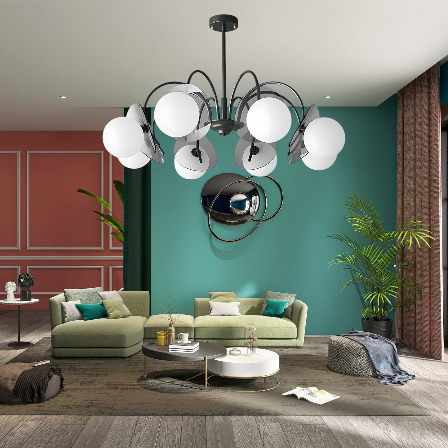 Molecular Spherical Modern Crystal Chandelier