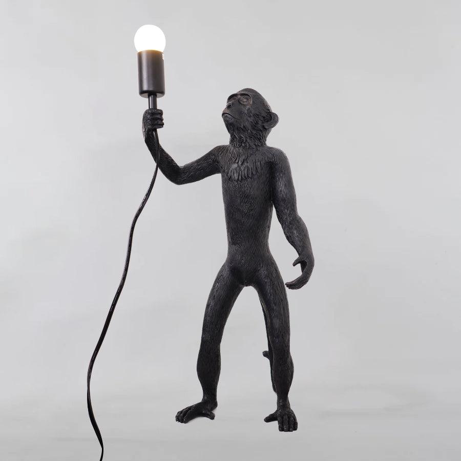 Monkey Eclectic Metal Table Lamp