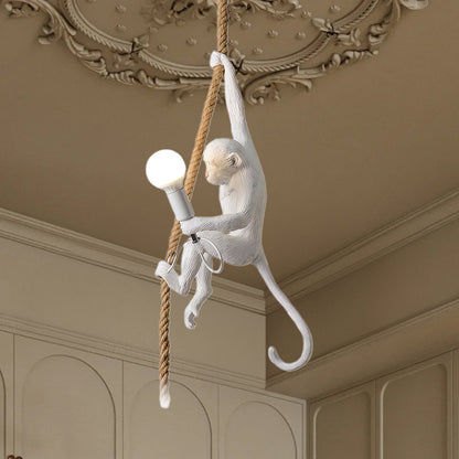 Monkey Eclectic Metal Pendant Lamp