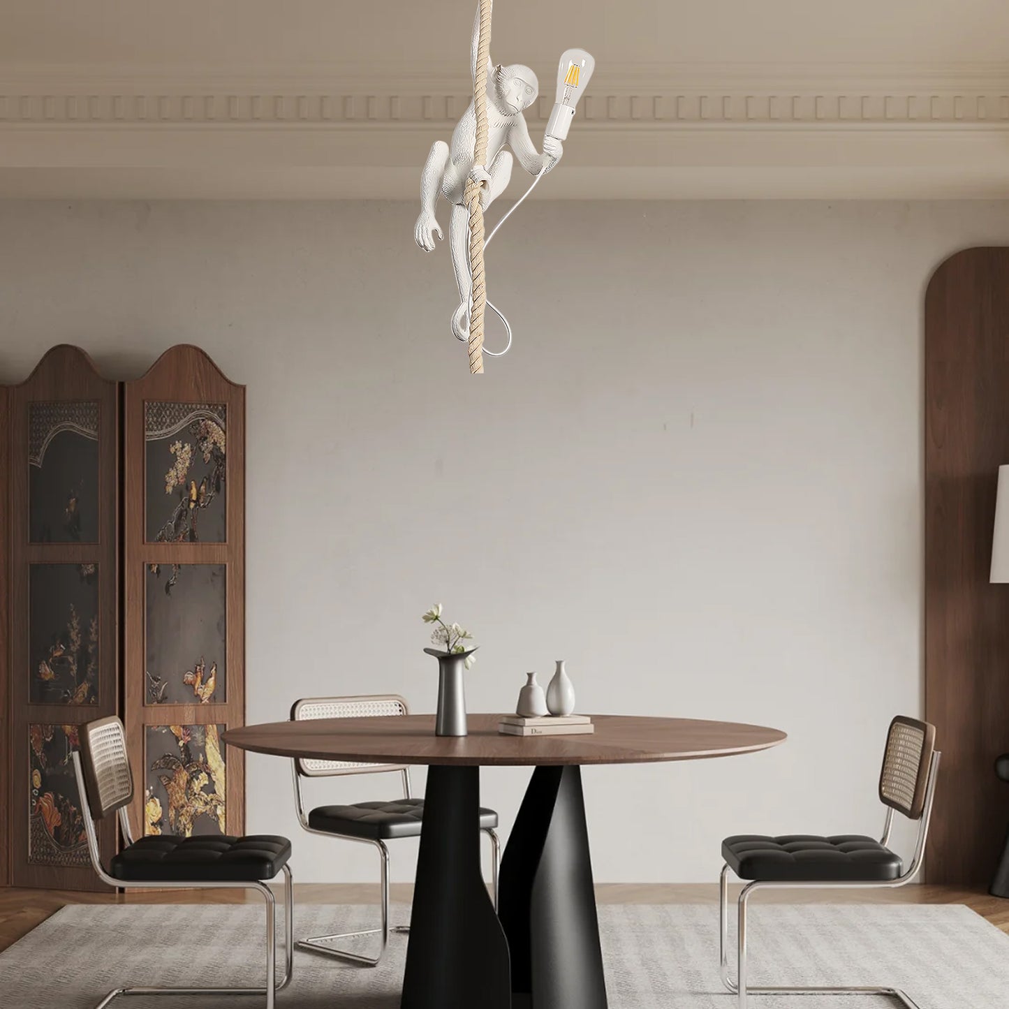 Monkey Eclectic Metal Pendant Lamp