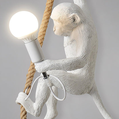 Monkey Eclectic Metal Pendant Lamp