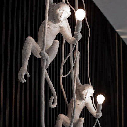 Monkey Eclectic Metal Pendant Lamp