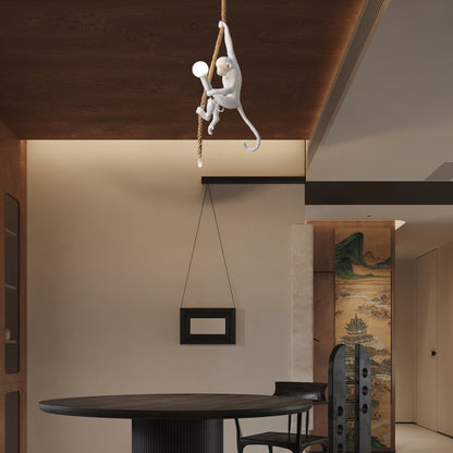 Monkey Eclectic Metal Pendant Lamp