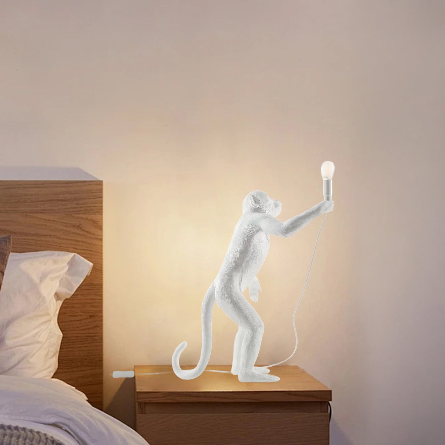 Monkey Eclectic Metal Table Lamp