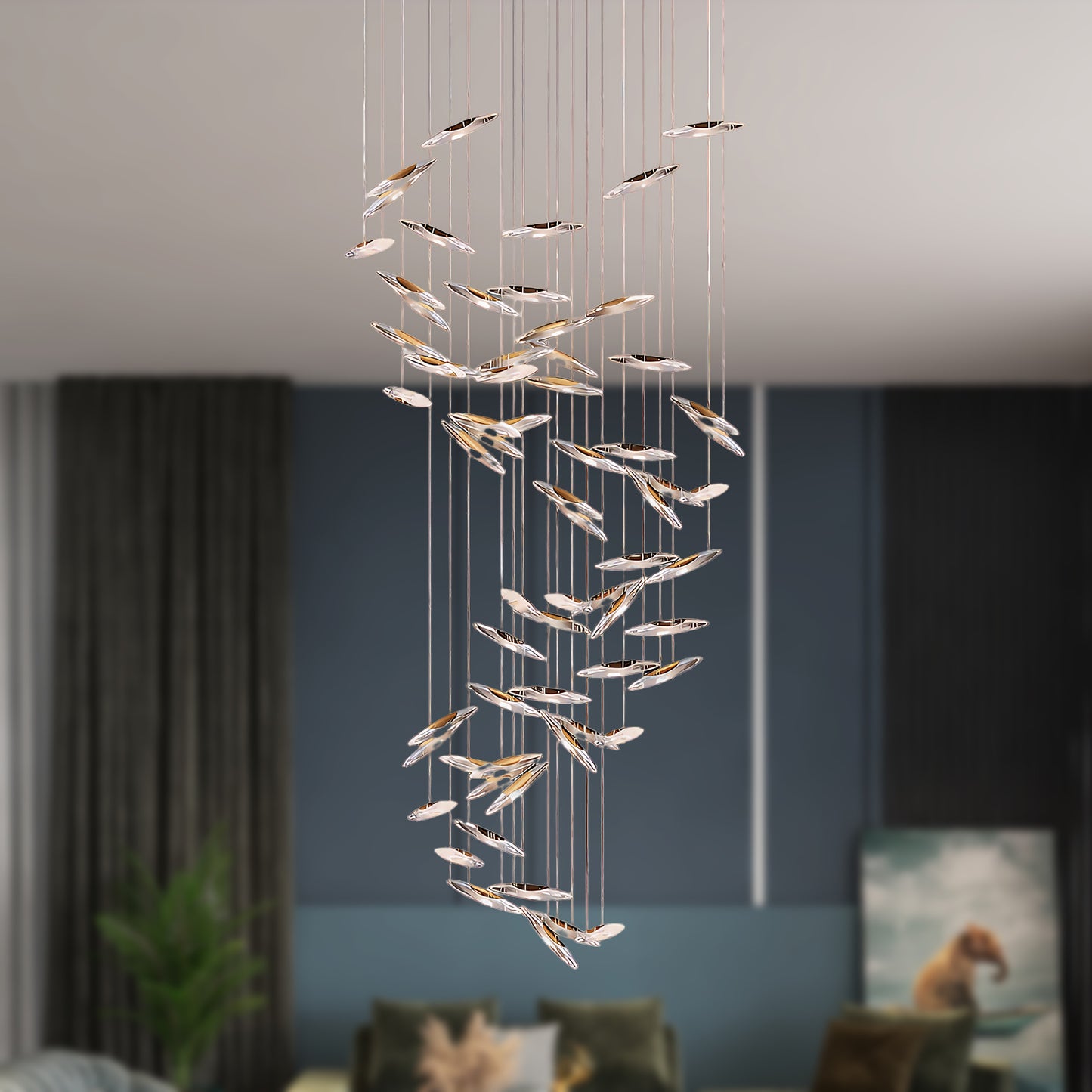 Moonlight Whispers Eclectic Crystal Chandelier