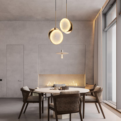 Moonshade Luxury Brass Pendant Light