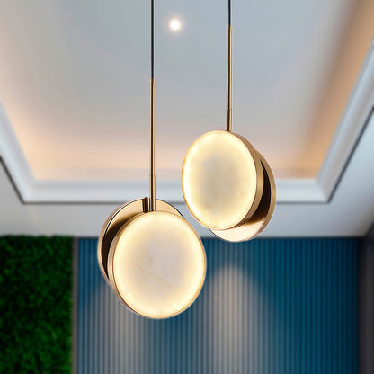 Moonshade Luxury Brass Pendant Light