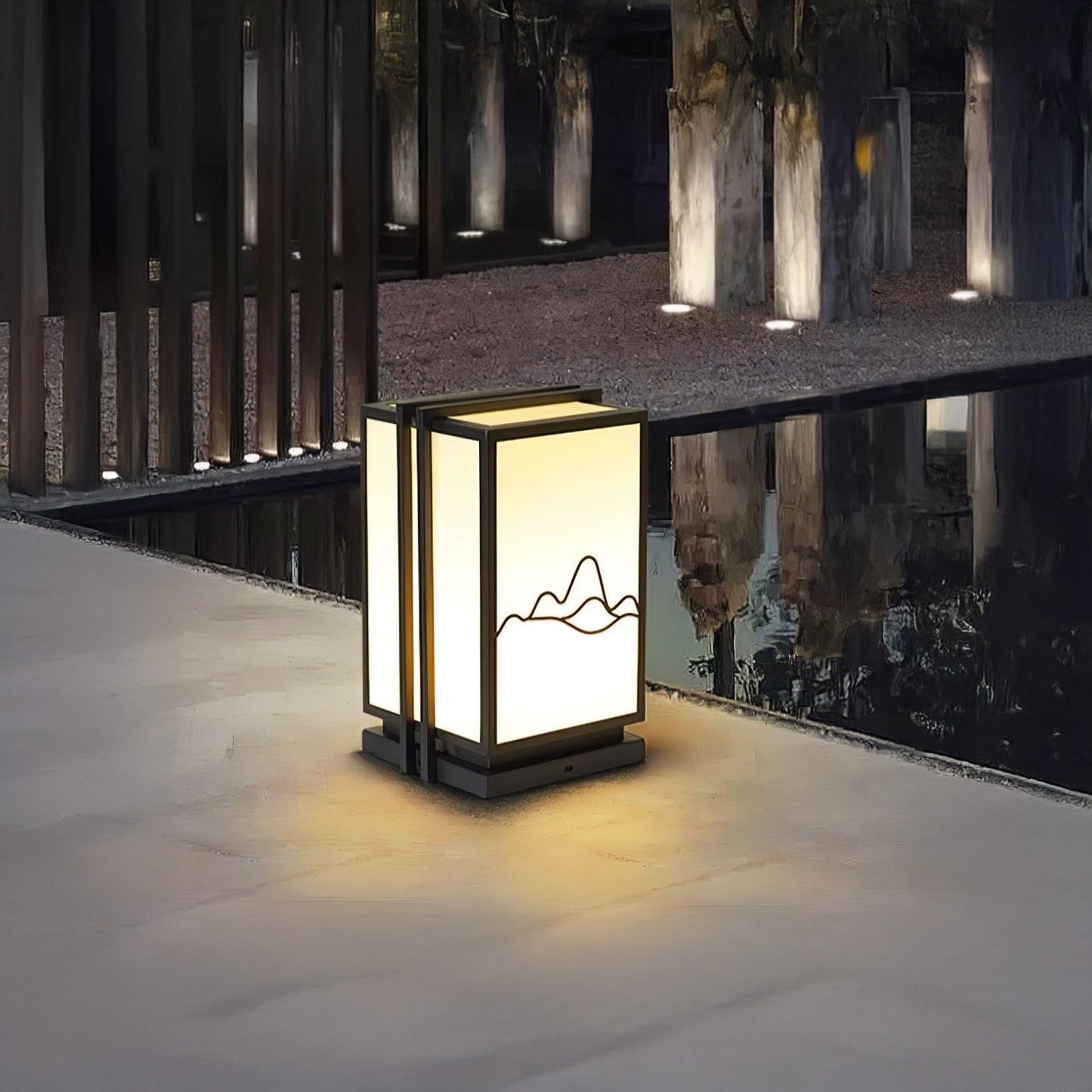 Mountain Minimalist Steel Outdoor Post Light