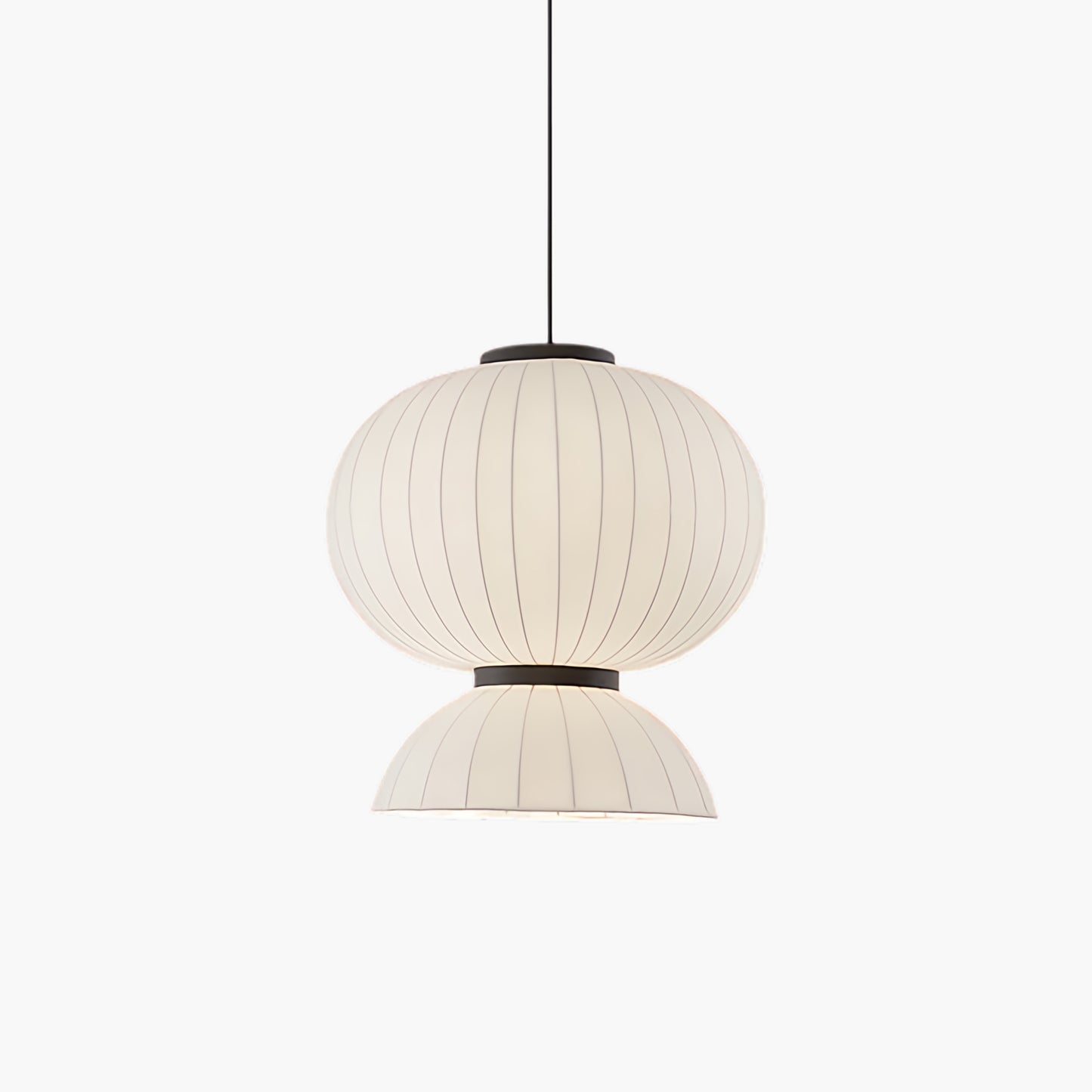 Mulberry Silk Lantern Modern Metal Pendant Light