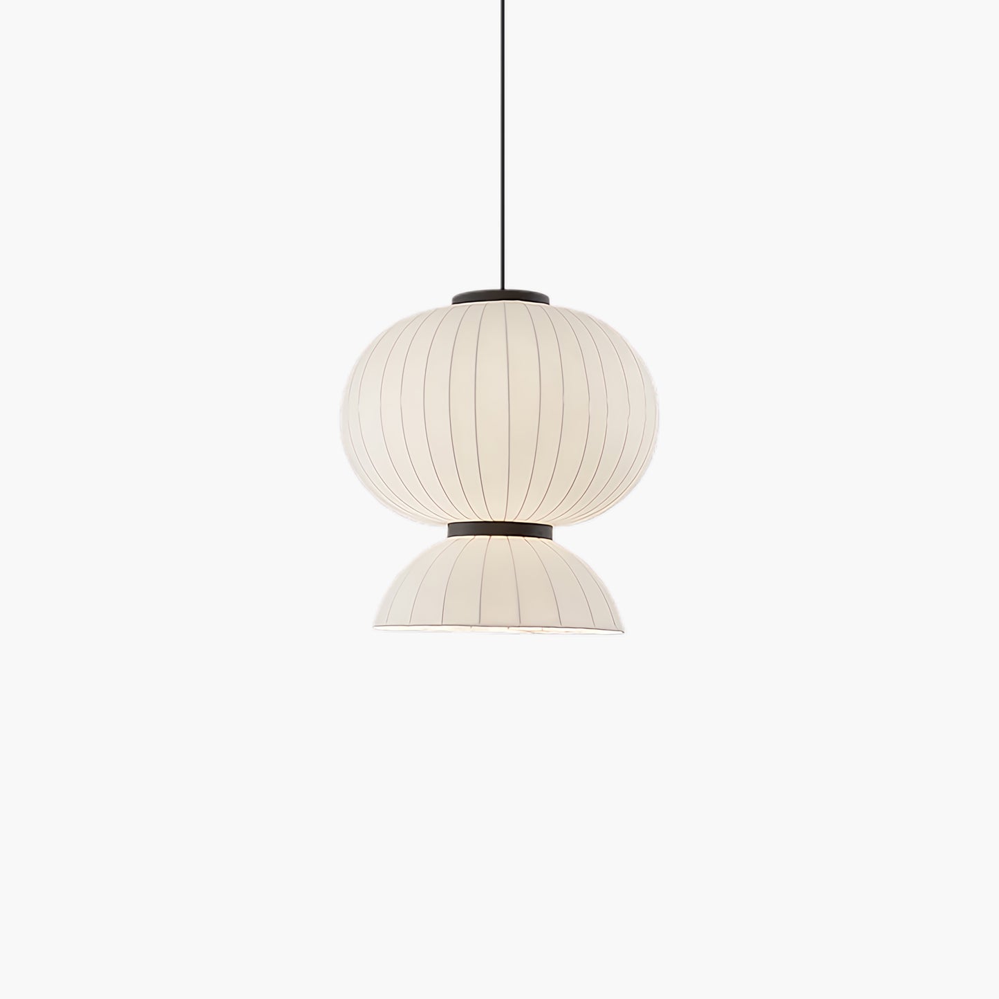 Mulberry Silk Lantern Modern Metal Pendant Light