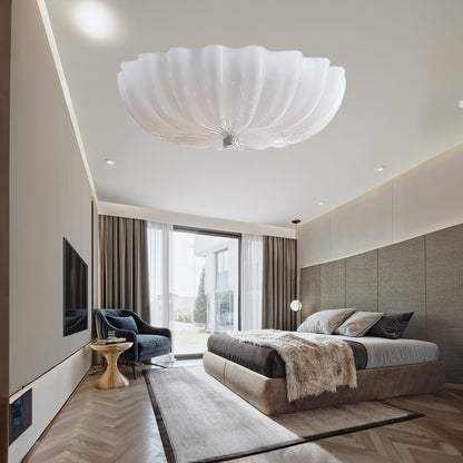 Murano Flush Minimalist Crystal Ceiling Light