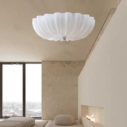 Murano Flush Minimalist Crystal Ceiling Light