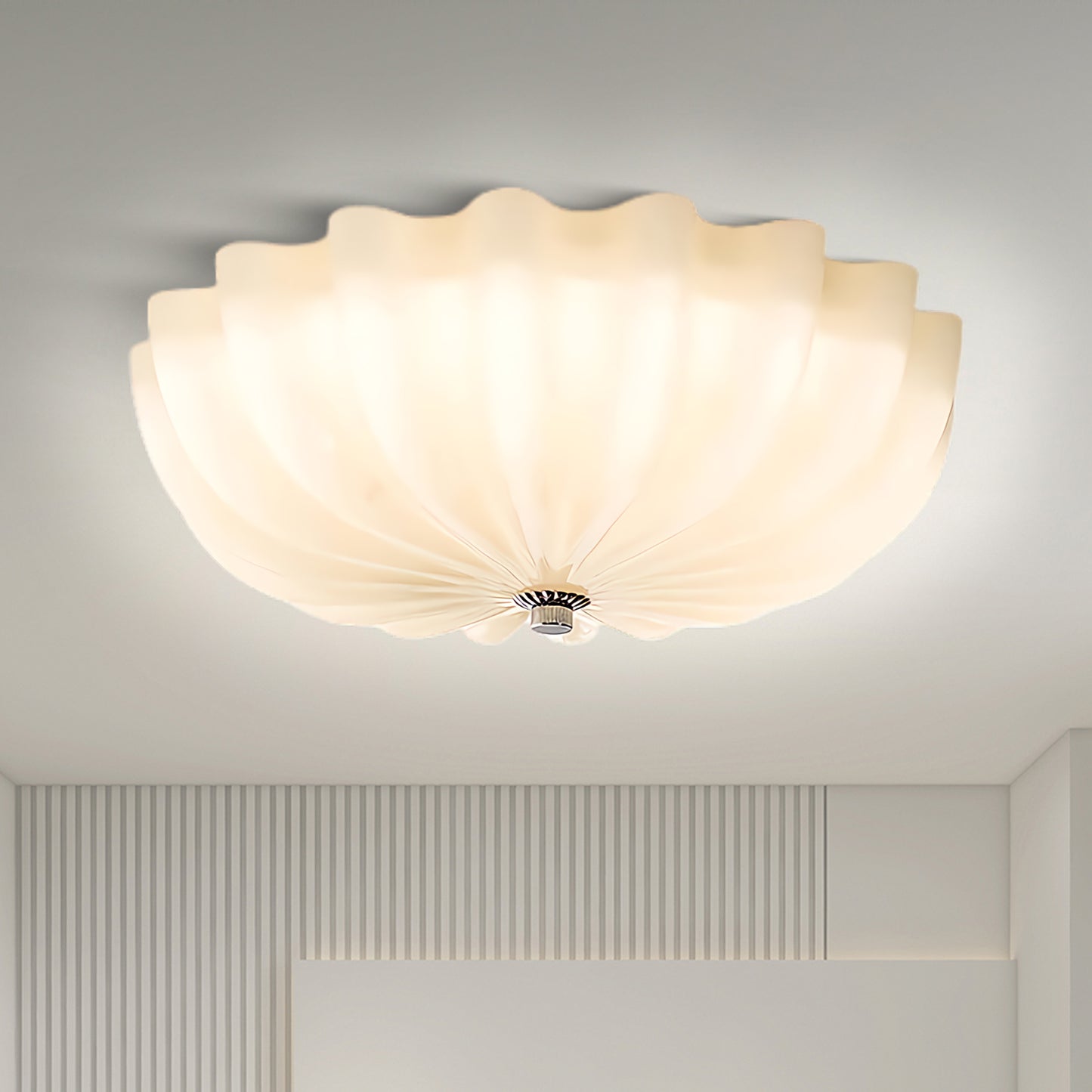 Murano Flush Minimalist Crystal Ceiling Light