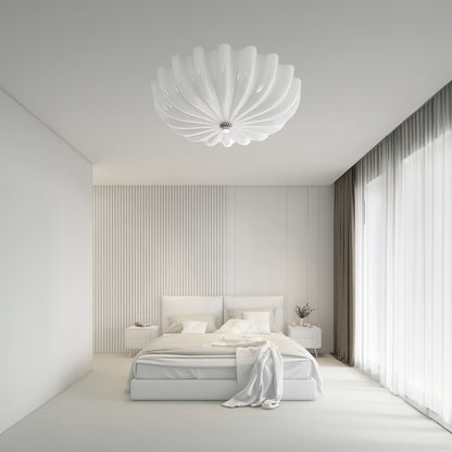 Murano Flush Minimalist Crystal Ceiling Light