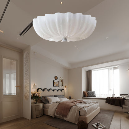 Murano Flush Minimalist Crystal Ceiling Light