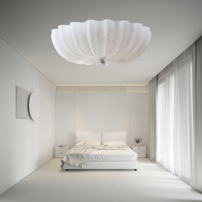 Murano Flush Minimalist Crystal Ceiling Light