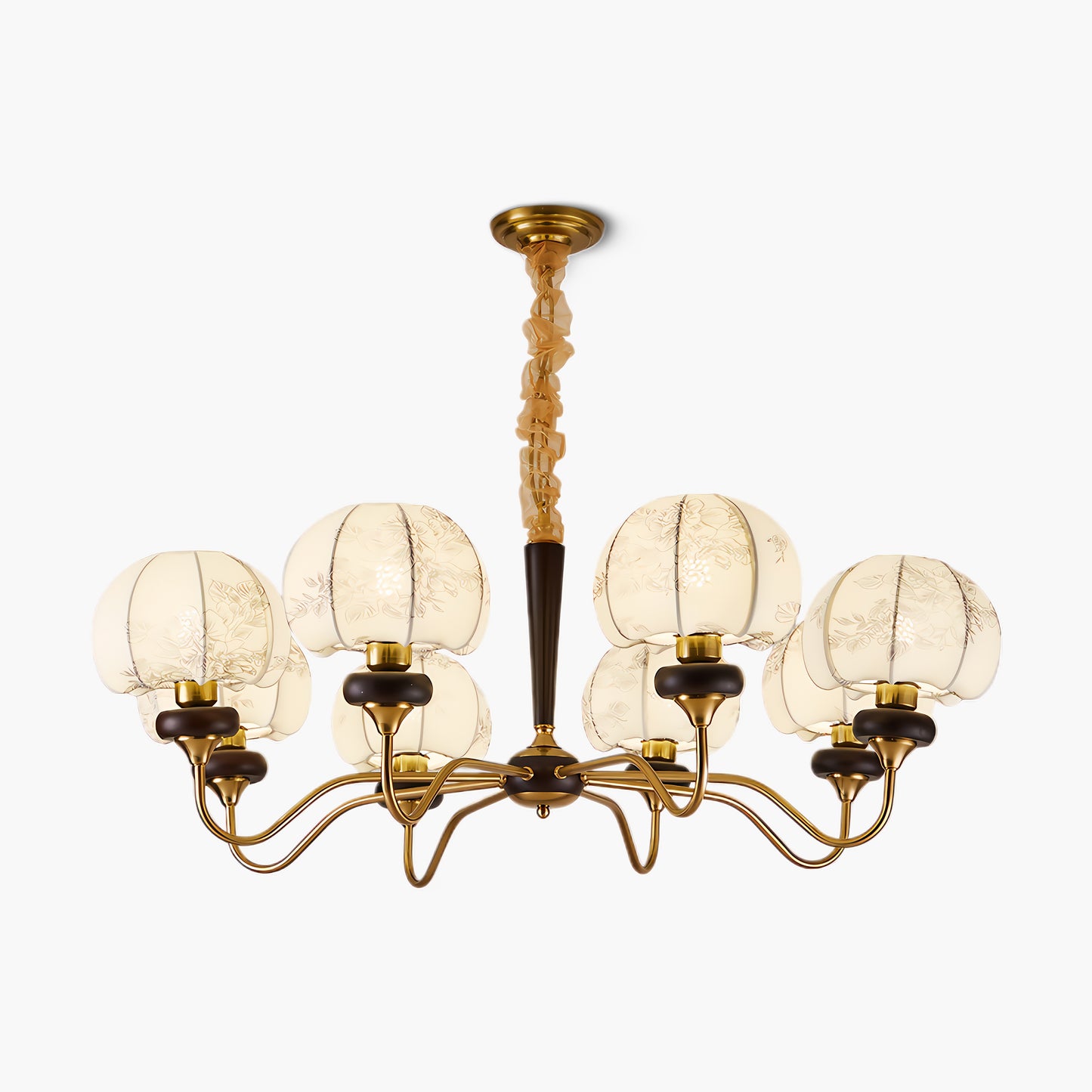 Mushroom Fabric Vintage Metal Chandelier