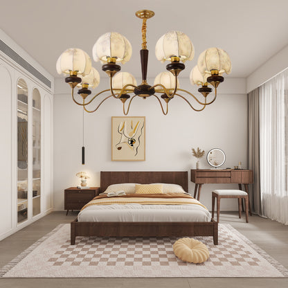 Mushroom Fabric Vintage Metal Chandelier