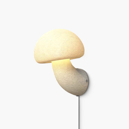 Mushroom Resin Plug-in Art Deco Material Wall Lamp