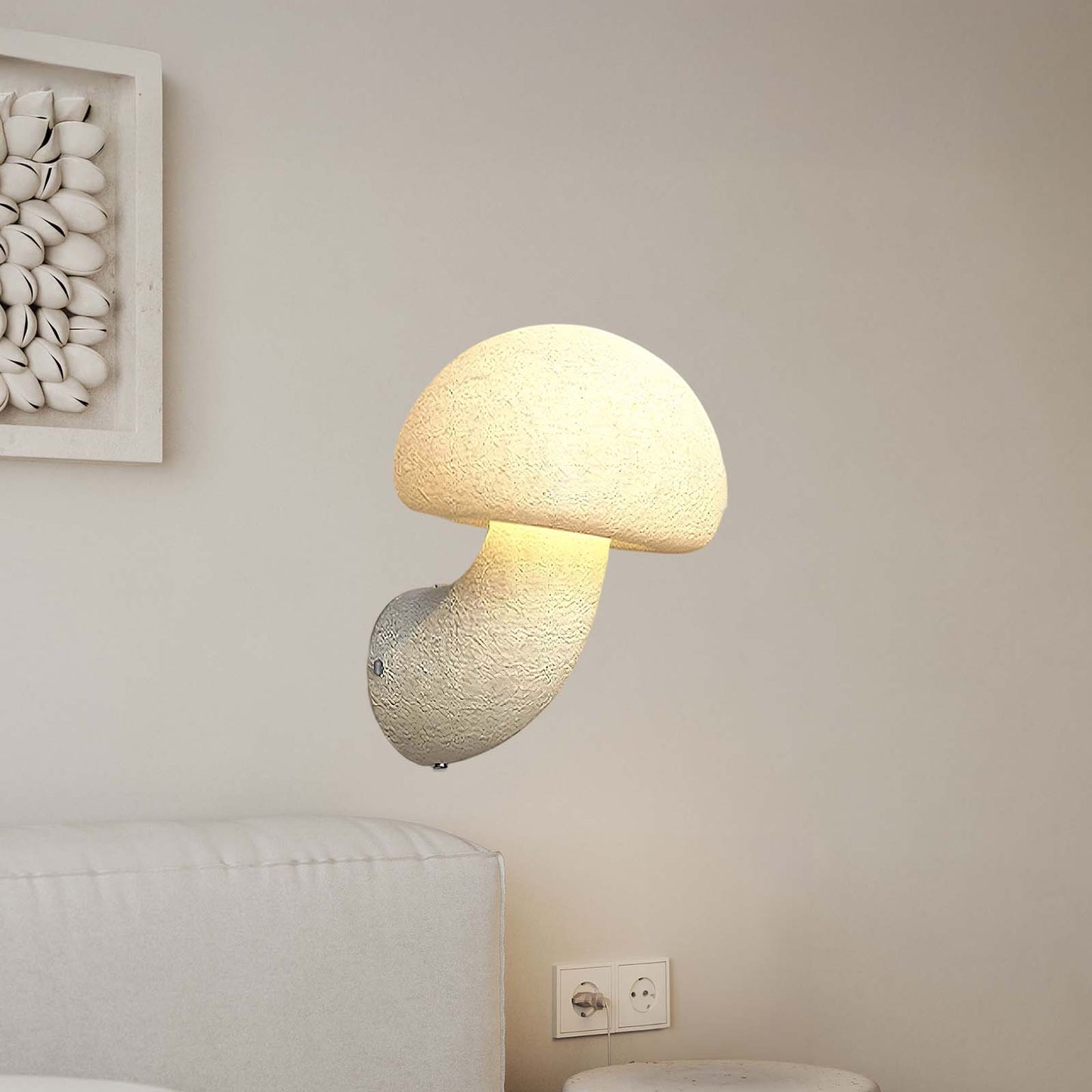 Mushroom Resin Art Deco Material Wall Lamp