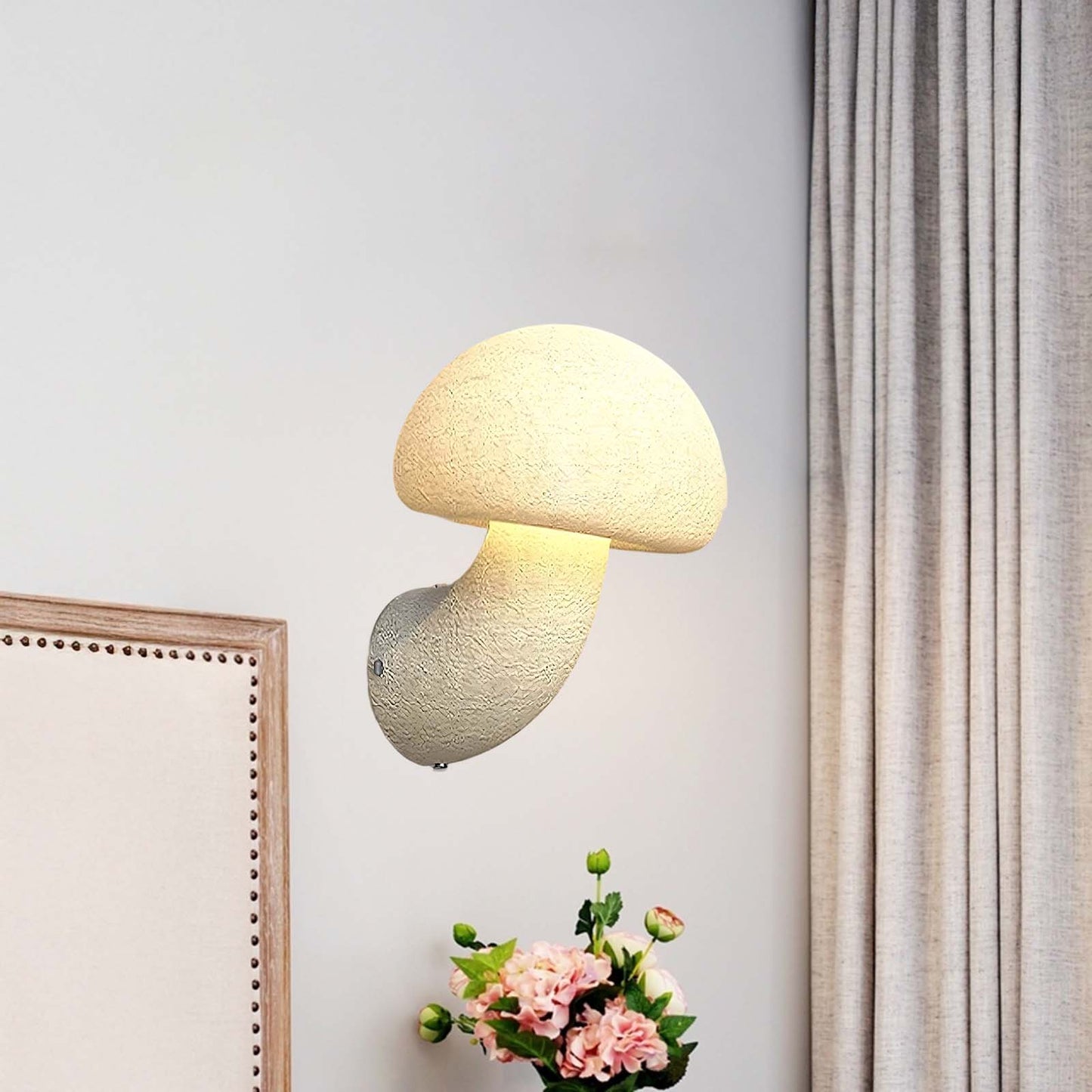 Mushroom Resin Art Deco Material Wall Lamp