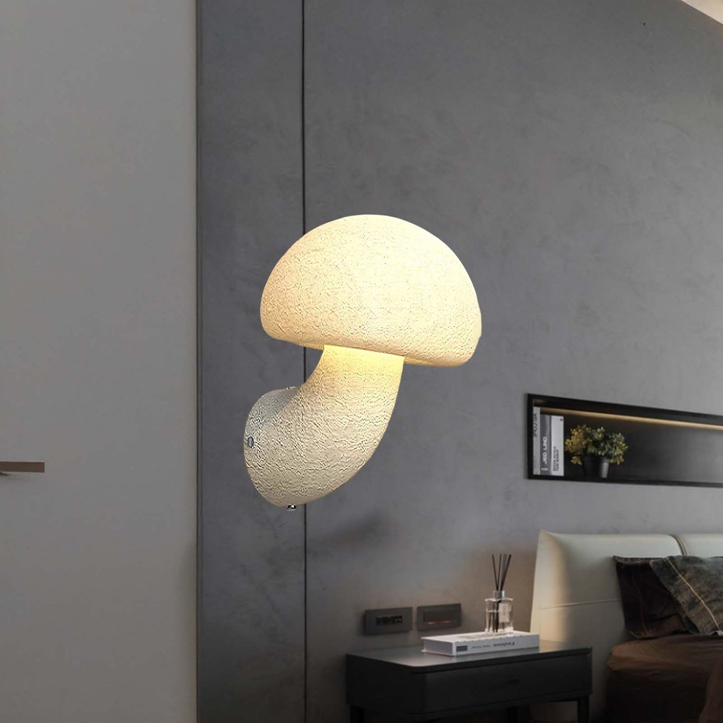 Mushroom Resin Art Deco Material Wall Lamp