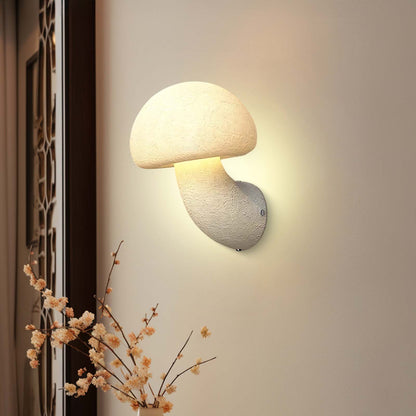 Mushroom Resin Art Deco Material Wall Lamp