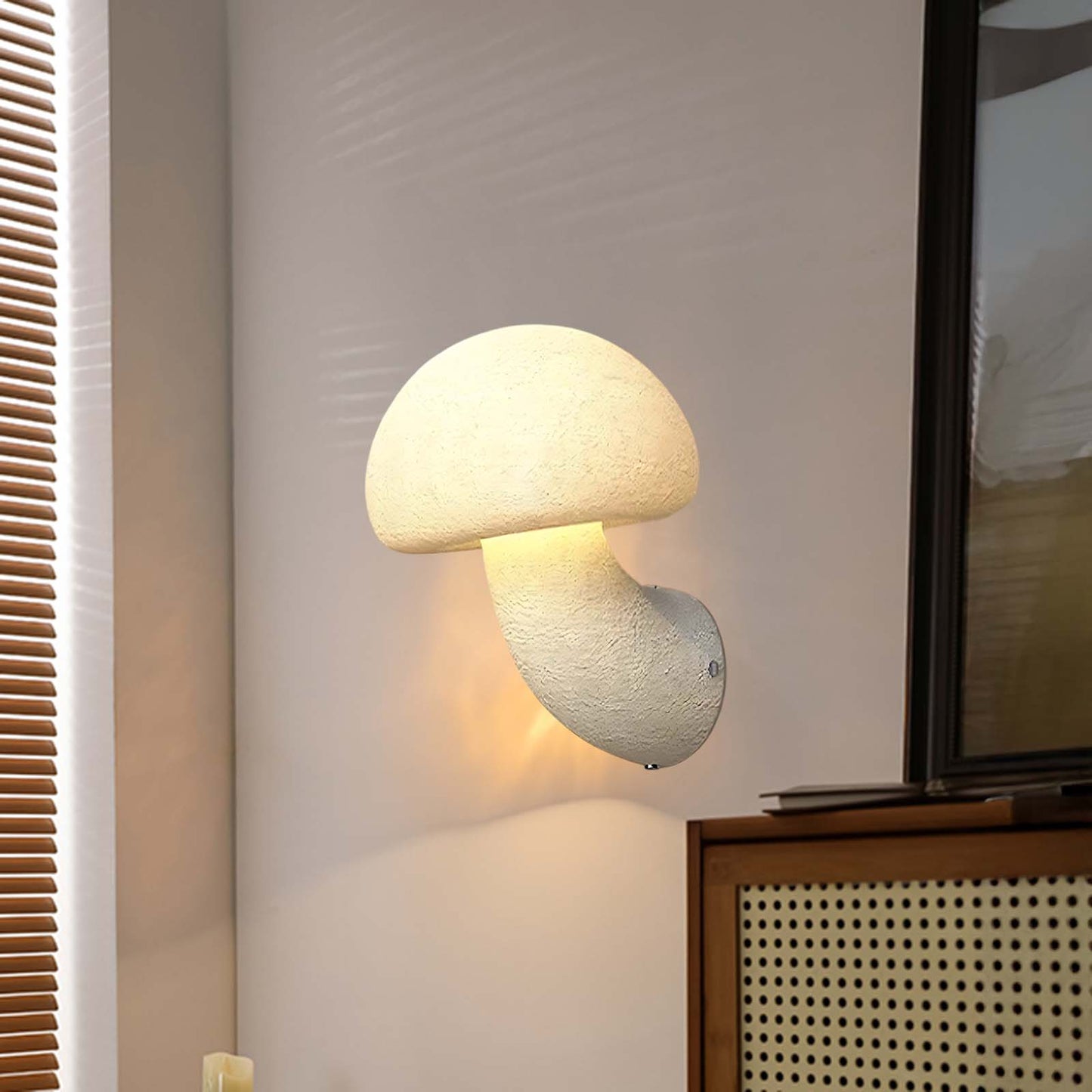 Mushroom Resin Art Deco Material Wall Lamp