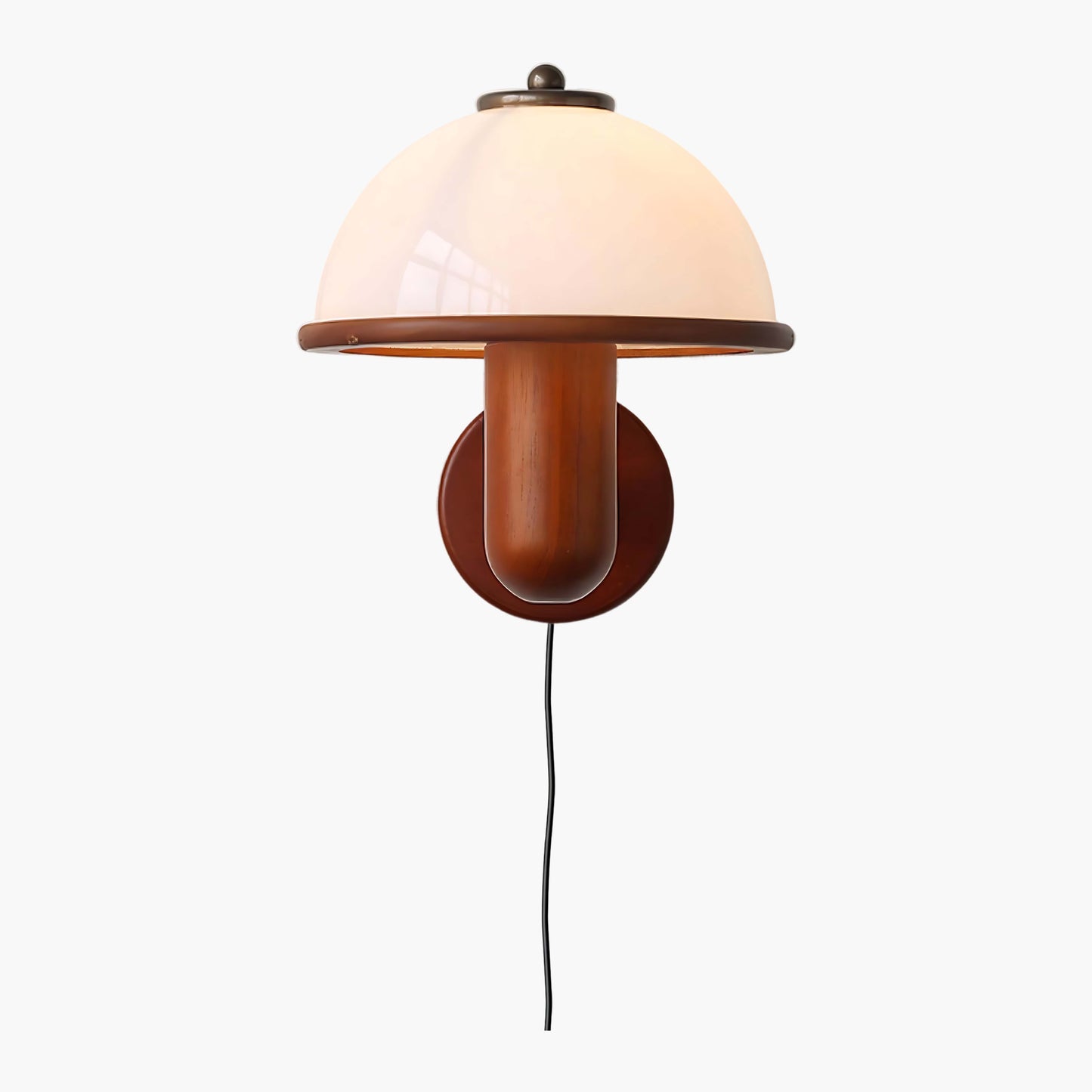 Mushroom Art Deco Wood Wall Lamp