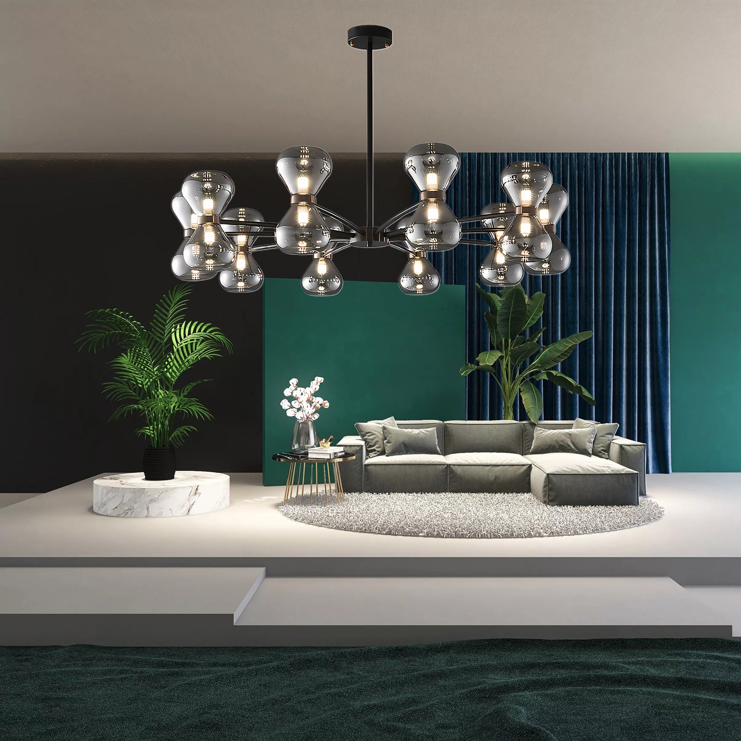 Nebula Contemporary Crystal Chandelier