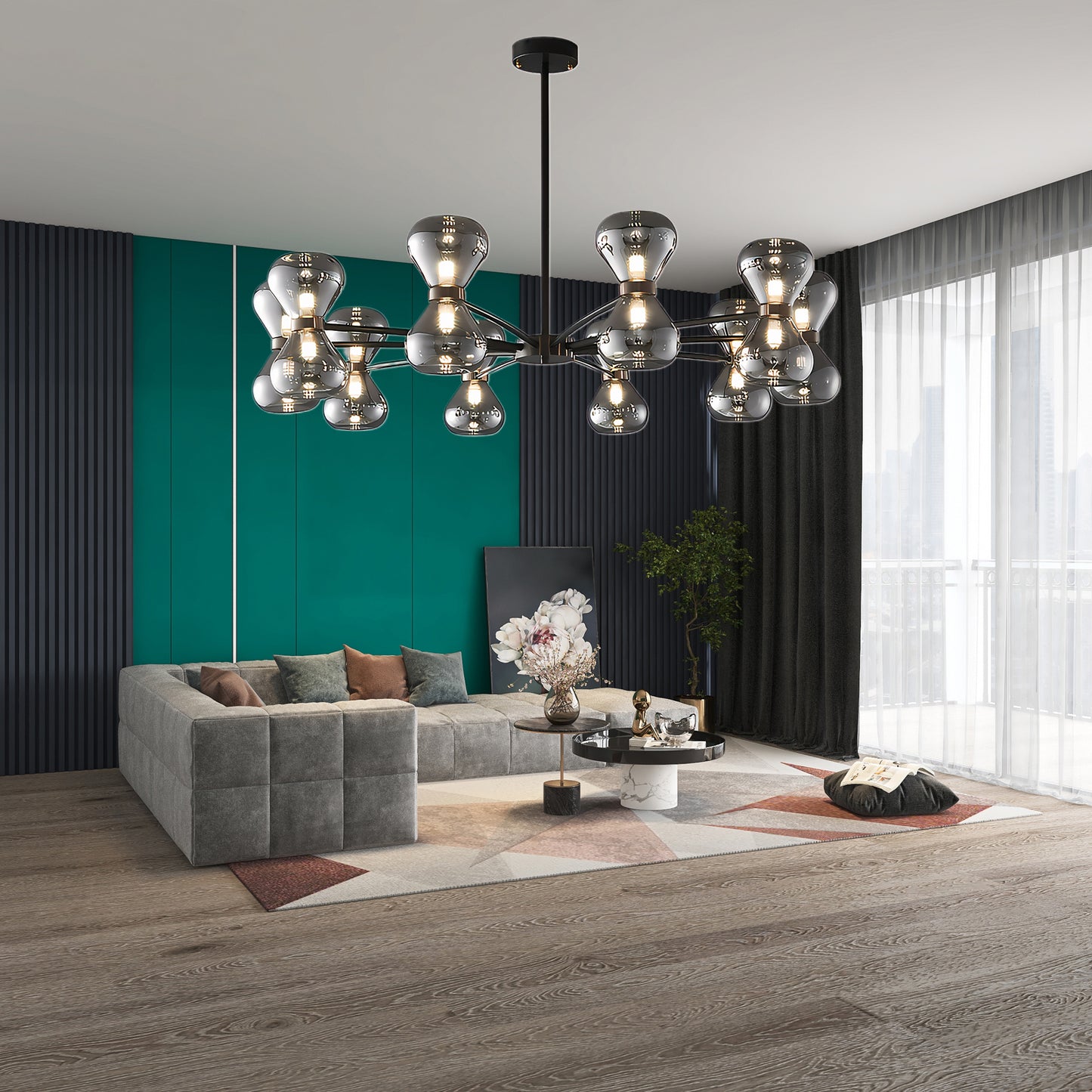 Nebula Contemporary Crystal Chandelier