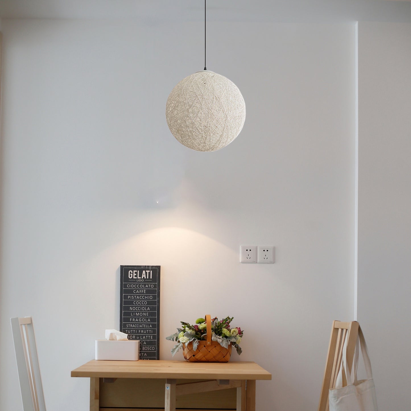 Nest Sphere Eclectic Metal Pendant Light