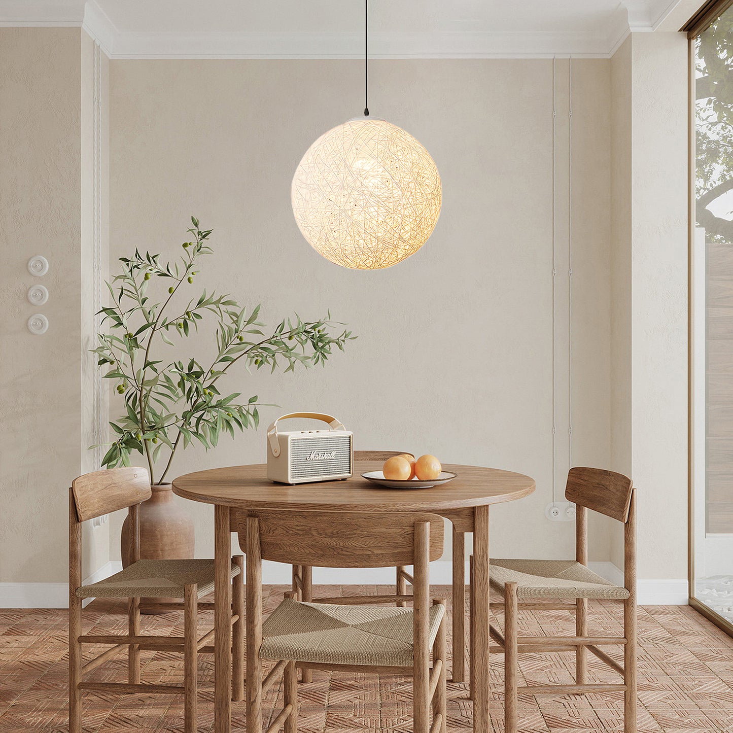 Nest Sphere Eclectic Metal Pendant Light