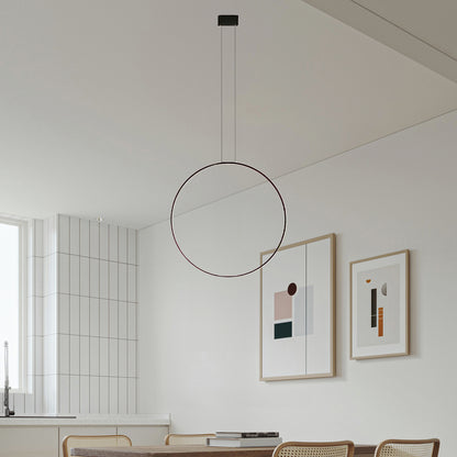 Nightfall Circle Minimalist Metal Pendant Light